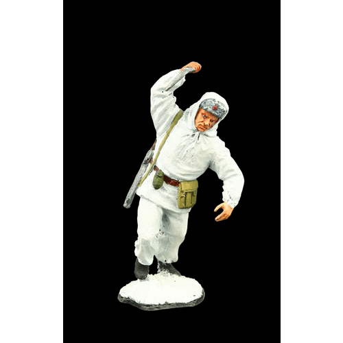 Оловянный солдатик SDS: Разведчик РККА в зимнем камуфляже, 1943-45 гг