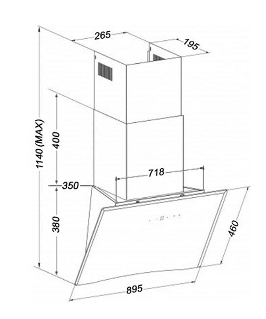 Наклонная вытяжка GERMES Aura 90, черный - фотография № 19