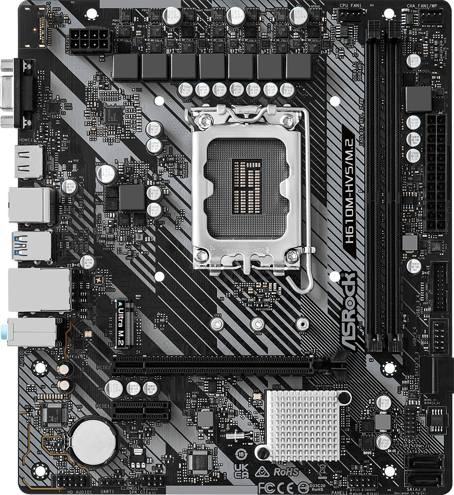 Материнская плата ASRock H610M-HVS/M.2 R2.0