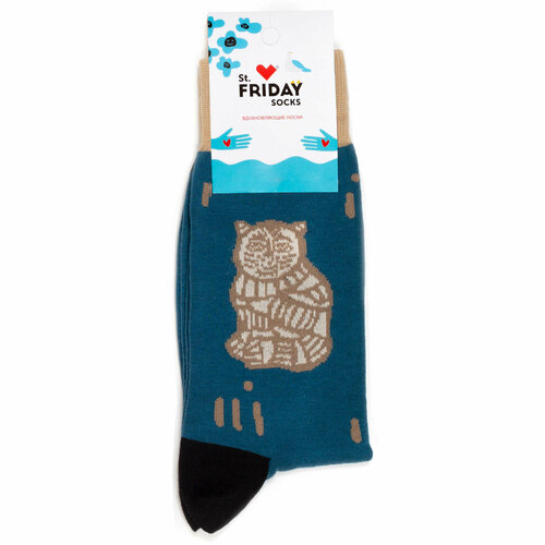 фото Носки st. friday, размер 34-37, синий, черный, коричневый