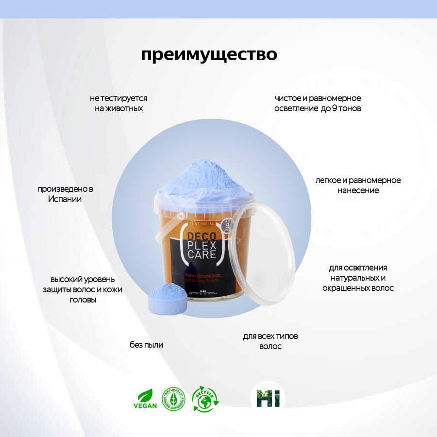 Осветляющий порошок Deco Plex Care Hipertin - фото №5