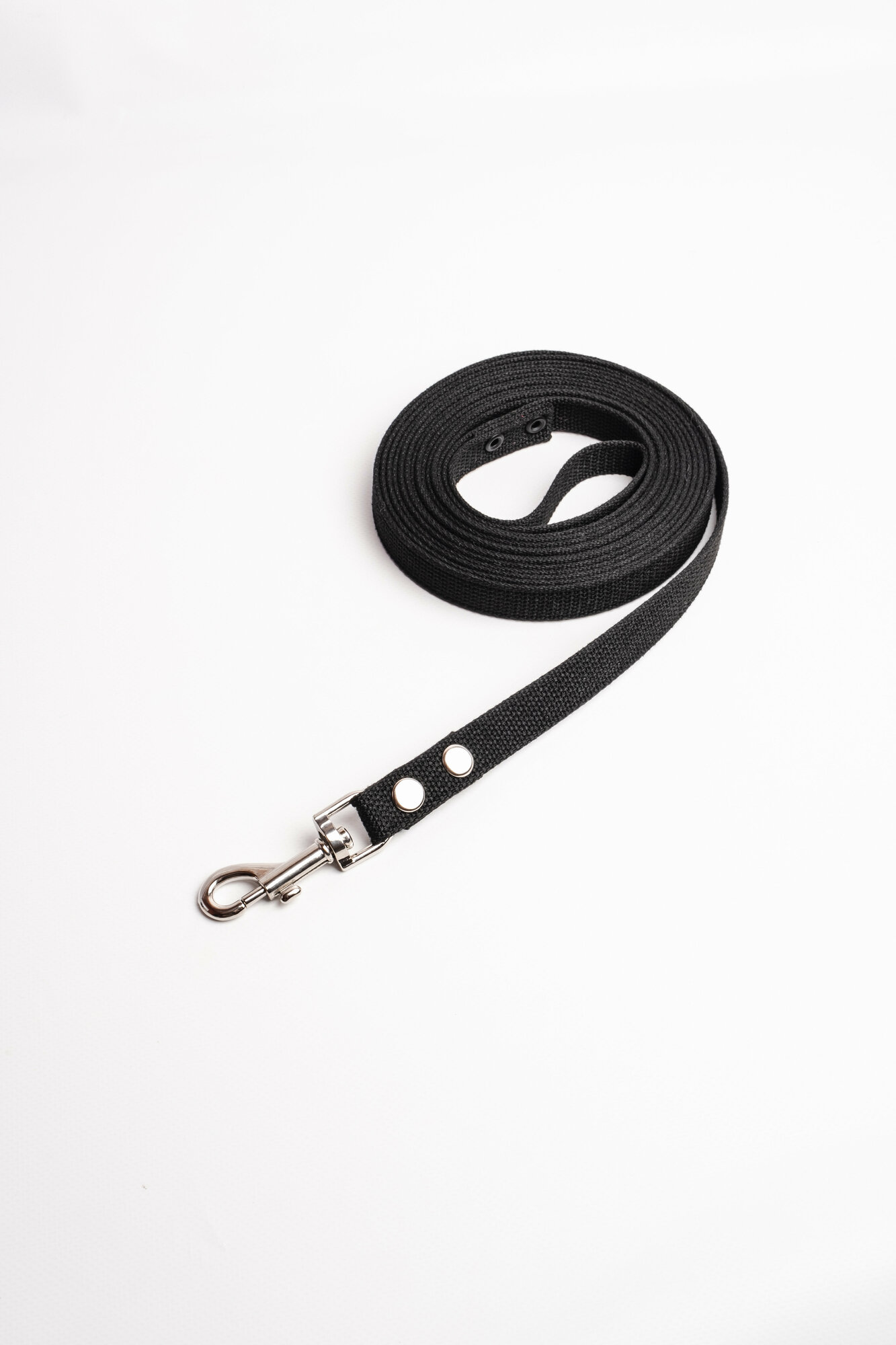 фото Поводок для собак Хвостатыч с карабином брезент хлопок 15 м х 20 мм (зеленый)