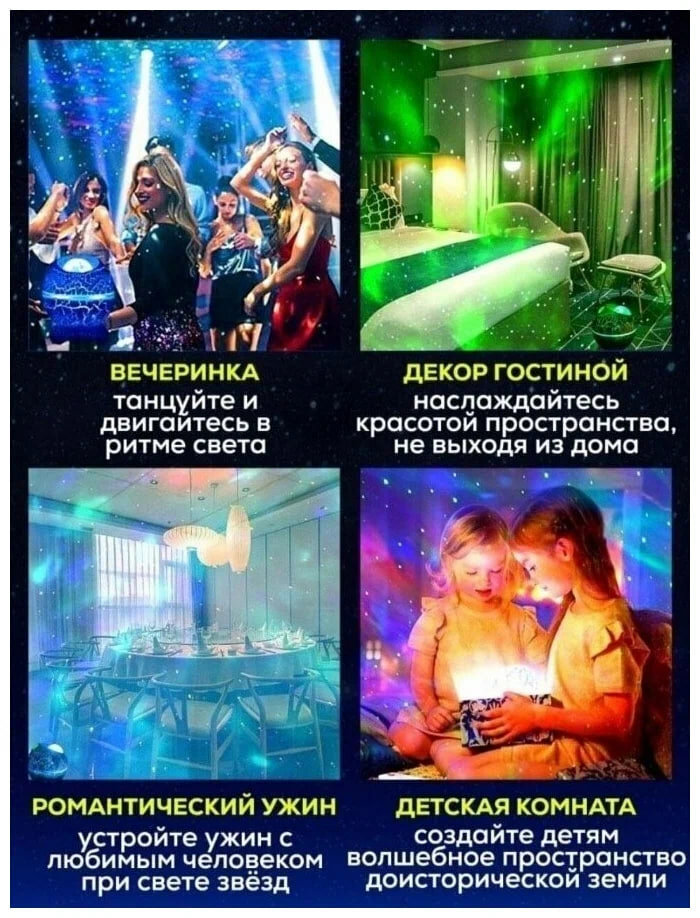 Проектор звездное небо ночник Яйцо Дракона — фото 1