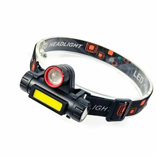 фото Компактный диодный usb заряжаемый налобный фонарь высокой мощности с зумом, магнитом и 4 режимами работы нет бренда