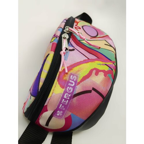 Сумка поясная , фактура матовая, розовый