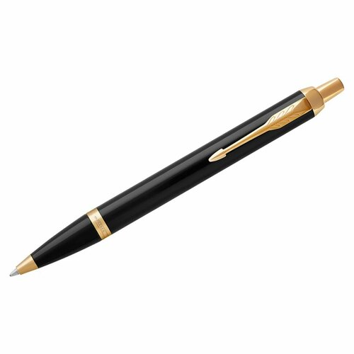 Ручка шариковая Parker IM Black GT синяя, 1,0мм, кнопочн, подарочная упаковка ручка шариковая parker im premium warm silver gt синяя 1 0мм кнопочн подарочная упаковка