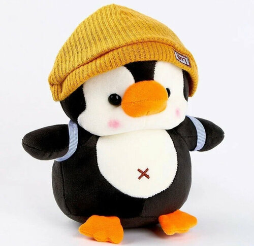 Мягкая игрушка Пингвин в жёлтой шапке от GadFamily