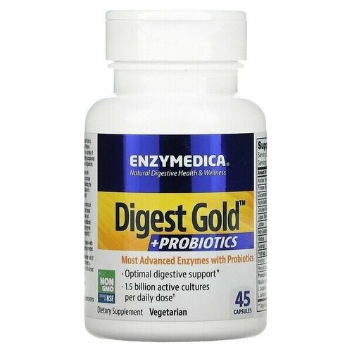 Enzymedica Digest Gold + Probiotic (Digest Gold + пробиотики) 45 капсул