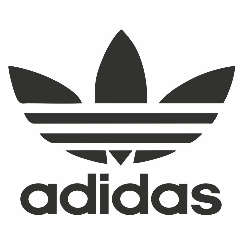 фото Наклейка 25 см, Adidas, Адидас логотип