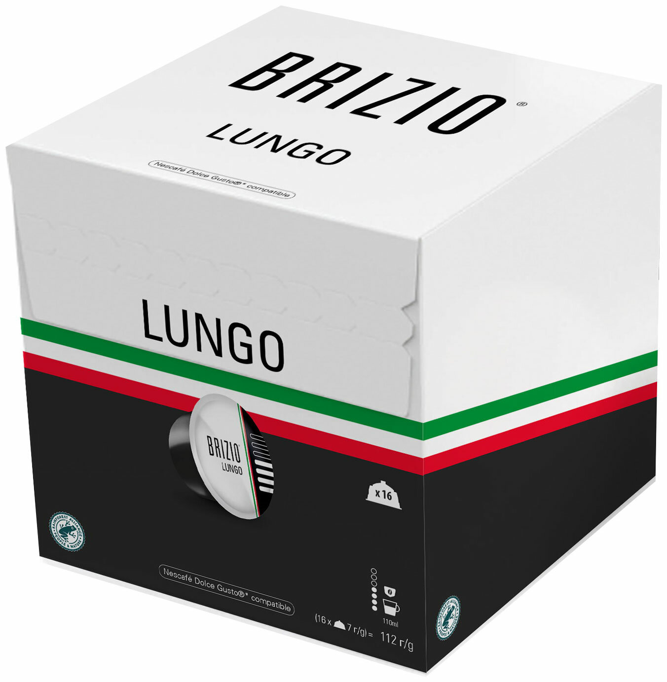 Кофе в капсулах Brizio Lungo для системы Dolce Gusto, 16 капсул . - фотография № 1
