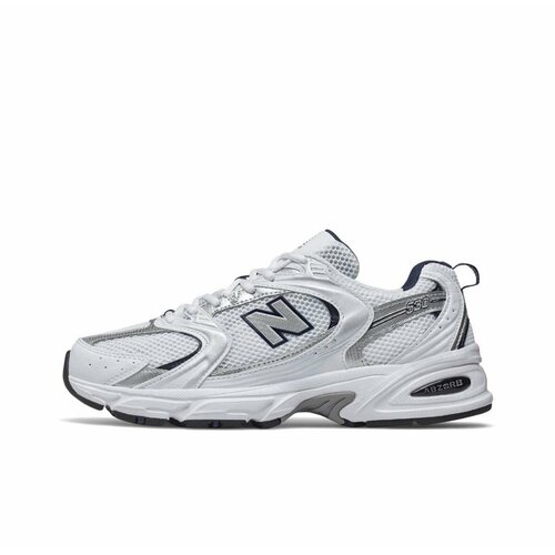 Кроссовки New Balance MR530SG, демисезон/лето, беговые, волейбольные, повседневные, теннисные, для фитнеса, воздухопроницаемые, размер US 8.5 / CM 26.5, серебряный, белый