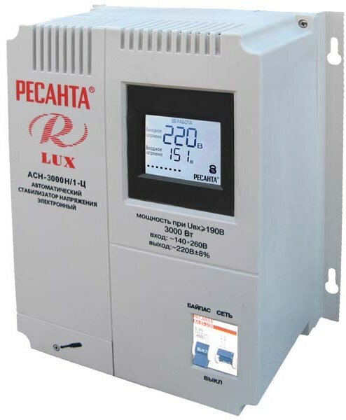 Стабилизатор напряжения Ресанта Lux АСН-3000Н/1-Ц