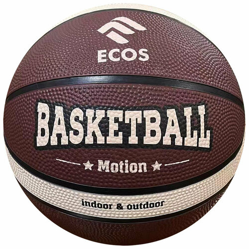 комплект 3 штук мяч баскетбольный ecos motion bb105 7 цв в ассорт 12 панелей 998189 Мяч баскетбольный ECOS MOTION BB105