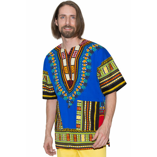 фото Дашики рубашка синяя 60-64 театр имперских зрелищ