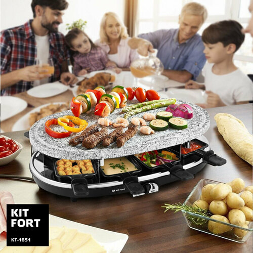 Электрогриль Kitfort КТ-1651 1500Вт серебристый 973000₽