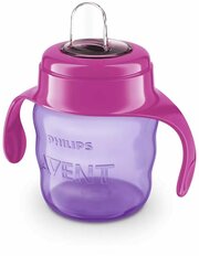 Поильник непроливайка с силиконовым носиком Philips Avent SCF551/03 Comfort 200 мл, для детей с 6 месяцев, фиолетовая