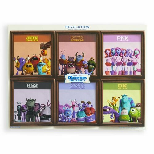 Палетка теней для век Revolution Disney Pixars Monsters University Университет Монстров