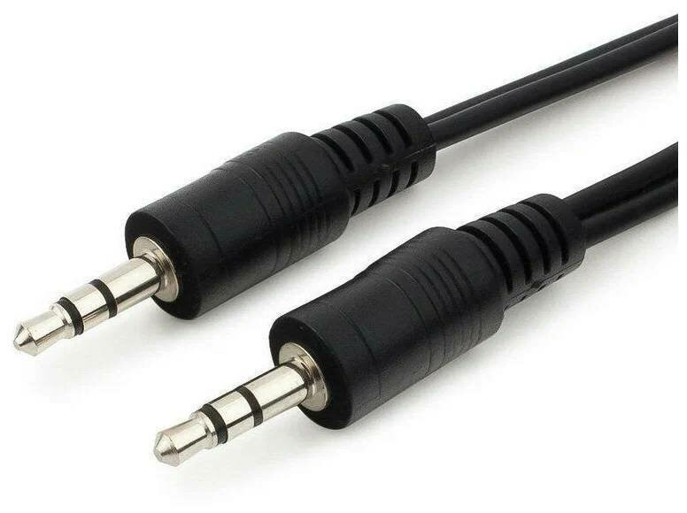 Кабель соединительный Aux mini jack 3.5 mm (M) - mini jack 3.5 mm (M), стерео, аудио, черный, 3 м