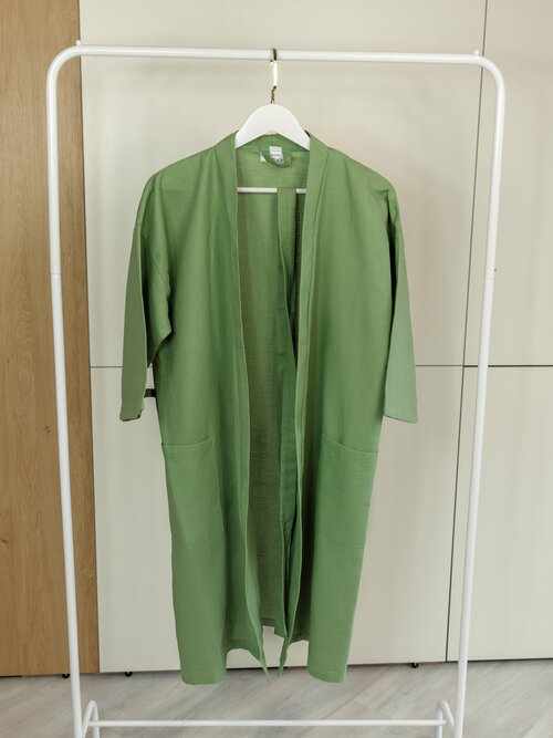Халат БельВита, размер 50-52, хаки, зеленый