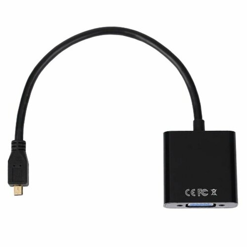 1080P микро HDMI-совместимый с VGA переходник для видеокабеля для ПК ноутбука черный цифровой адаптер