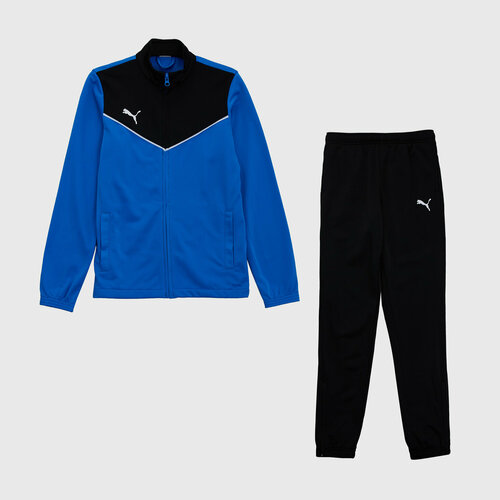 Костюм PUMA, олимпийка и брюки, размер 152, черный, синий