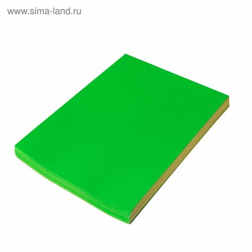 Бумага А4, 100 листов, 80 г/м, самоклеящаяся, флуоресцентный, ярко-зелёная бумага для этикеток niimbot d11 10 рулонов бумажные этикетки наклейки