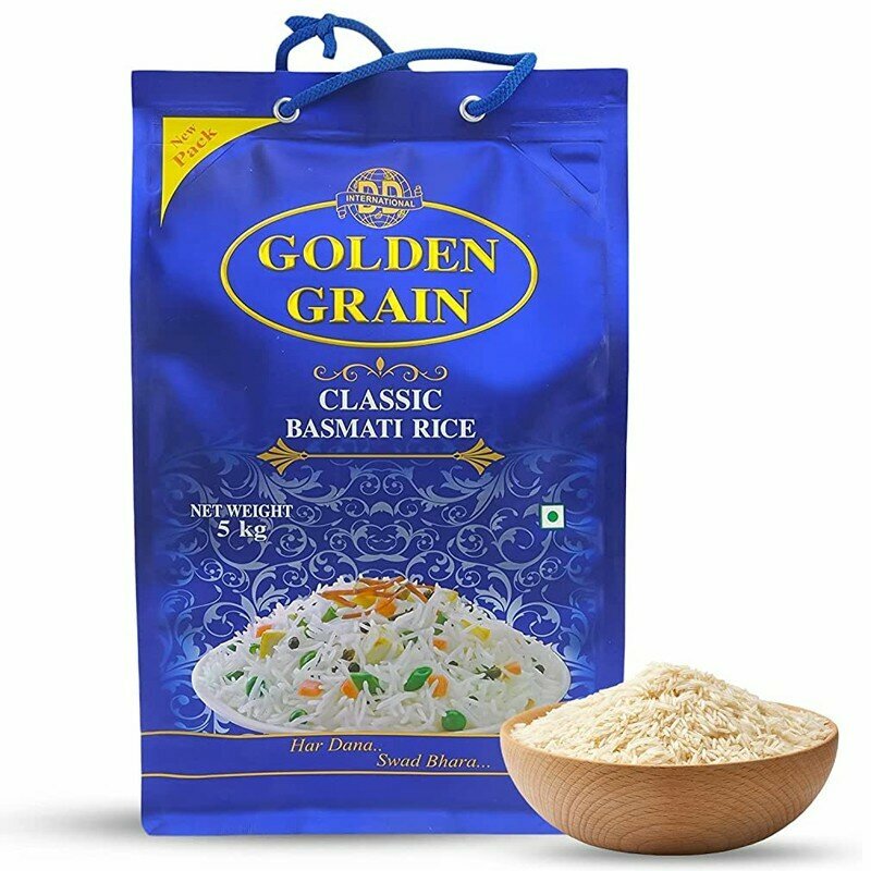 Рис Индийский Классик басмати Голден Грейн Classic Basmati rice Golden Grain 5 кг - фотография № 5