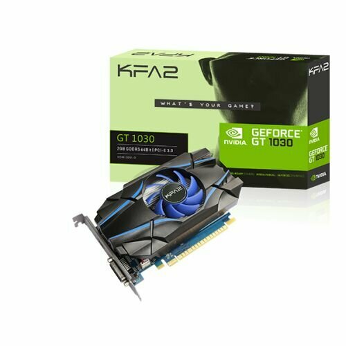 Видеокарта KFA2 GT1030 PCI-E 2GB GDDR5 64BIT WHDMIDVI-DCooling Fan RTL 1024500₽
