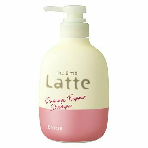 Kracie ma&me LATTE Damage Repair Shampoo Шампунь для волос восстанавливающий молочный, 490 мл.
