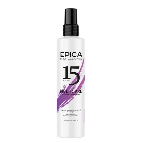 EPICA Multi Care 15 в 1 Несмываемый крем-уход для волос с комплексом Actipone® ALPHA, 200мл epica professional multi care 15 в 1 несмываемый крем уход для волос комплексом actipone alpha 200мл