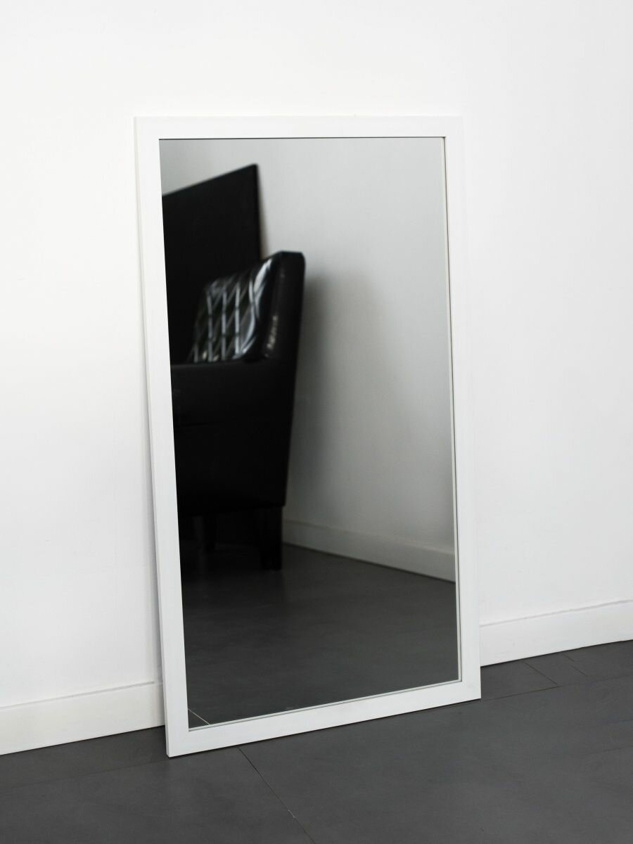 Зеркало декоративное в раме настенное Viso 90x120, белый - фотография № 2