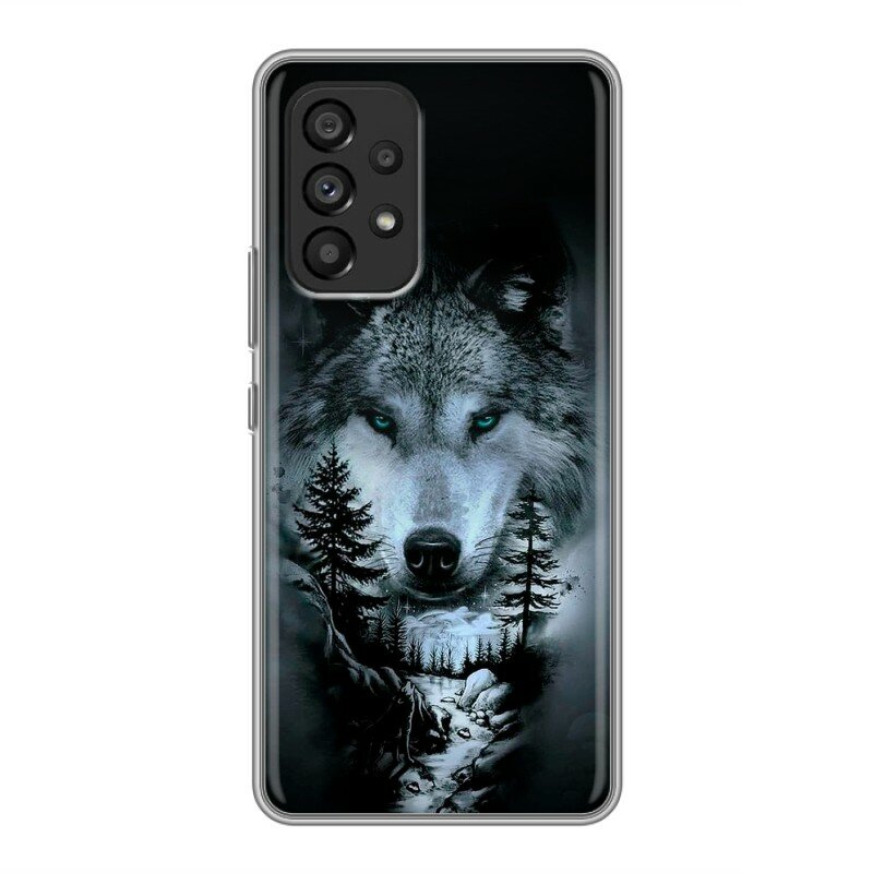 Дизайнерский силиконовый чехол для Самсунг А53 5Ж / Samsung Galaxy A53 5G Лесной волк