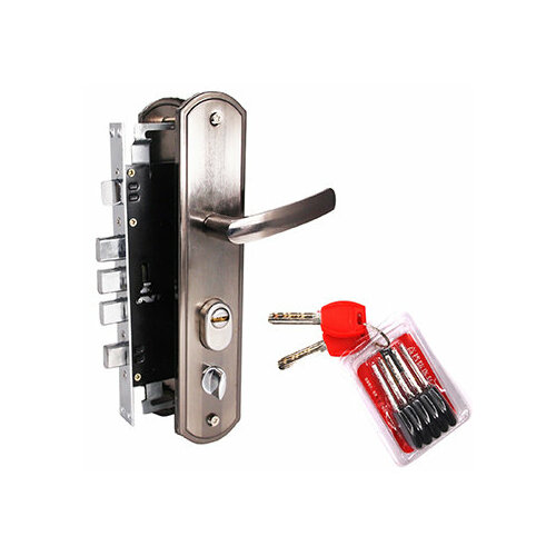 Замок врезной для китайских дверей комплект с ручками MAXI Locks