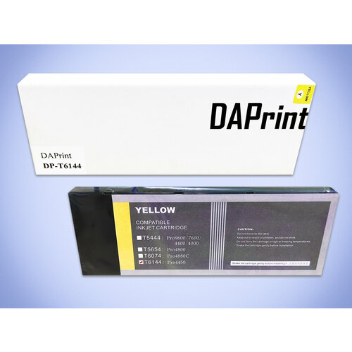 Картридж DAPrint T6144 для принтера Epson, желтый (Yellow) картридж daprint t6148 для принтера epson матовый черный matte black