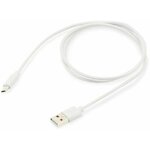 Кабель, Buro, кабель для зарядки, micro USB (m) - USB (m), 1м, кабель плоский, 2A, белого цвета - изображение