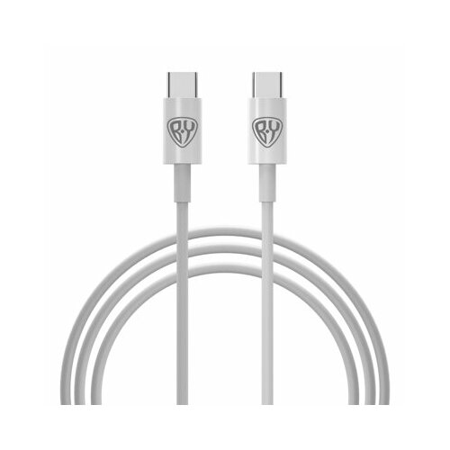 By кабель для зарядки удлиненный type-c - type-c (100w), 2м, белый кабель type c на type c 2м