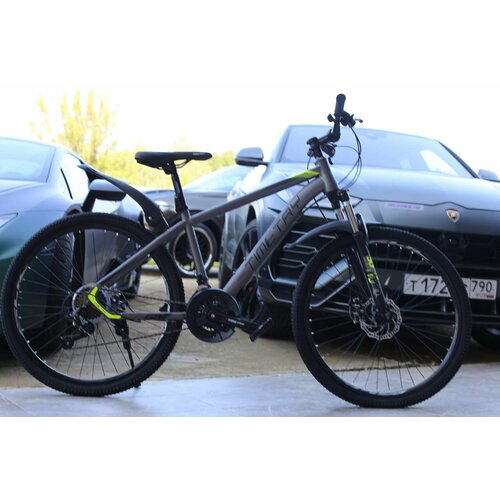 Велосипед Richiesto ТТ094 24s 26 горный стальная рама для активного отдыха Взрослый Подростковый серый с желтым 2338300₽