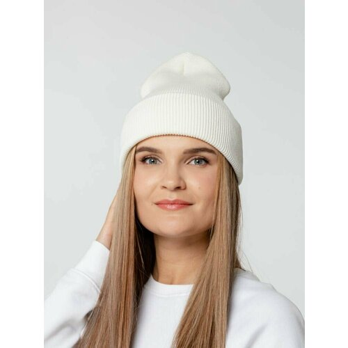 фото Шапка бини teplo, размер onesize, белый