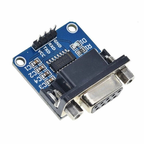 TTL-RS232 (RS232-UART) двунаправленный программатор (MAX3232) синий металлический мини модуль преобразования rs232 ttl плата преобразователя r mini rs232 в ttl модуль платы преобразователя max3232