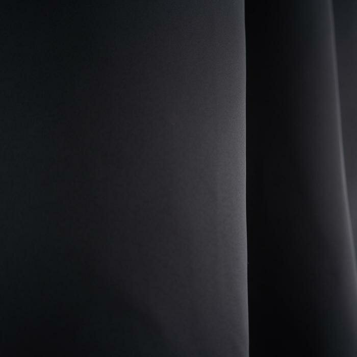 Штора портьерная блэкаут Witerra Матовый 135х260 см, черный, пэ 100% - фотография № 13
