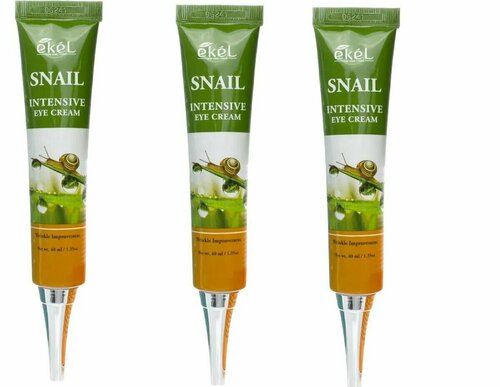 Ekel Крем для век с муцином улитки / Intensive Eye Cream Snail, 40 мл 3 штуки