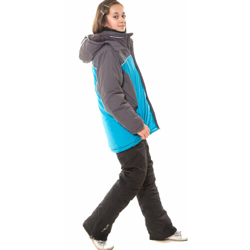 фото Куртка velfi зимняя, средней длины, размер 128, бирюзовый