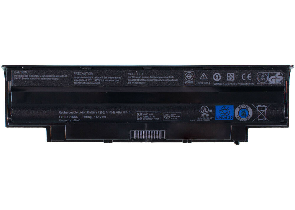 Аккумулятор J1KND Premium для Dell Inspiron N5110, N5050, N5040, M5040, N4050 / 11,1V 4080mAh 45,3Wh