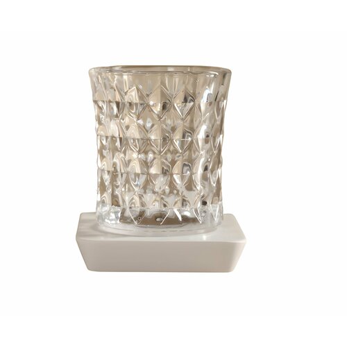 Стакан для ванной на деревянной подставке