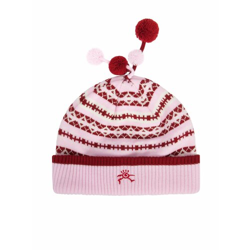 фото Шапка бини brekka, размер onesize, розовый
