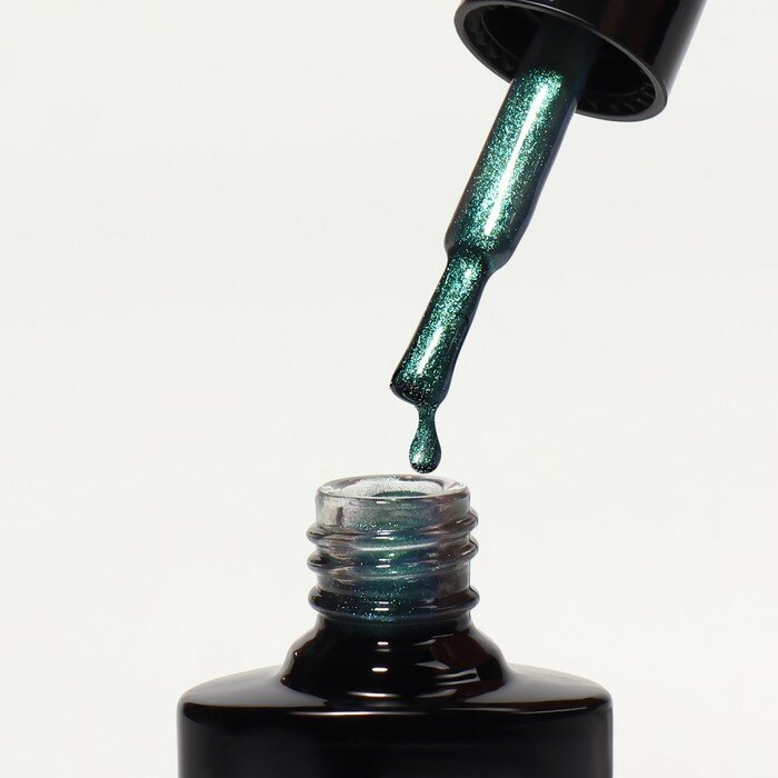 Гель-лак для ногтей, "CAT`S EYE", 3-х фазный, 8мл, LED/UV, цвет хамелеон/зелёный (05)