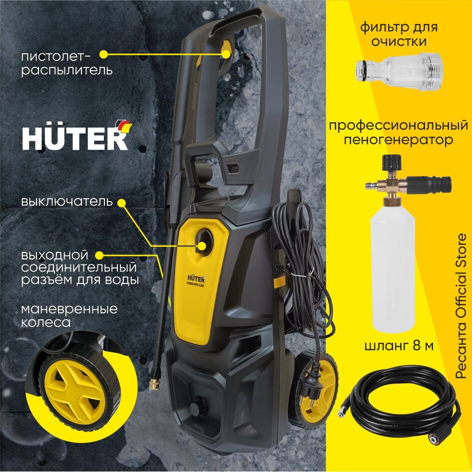 Мойка Huter M2500 PRO CAR - фотография № 11