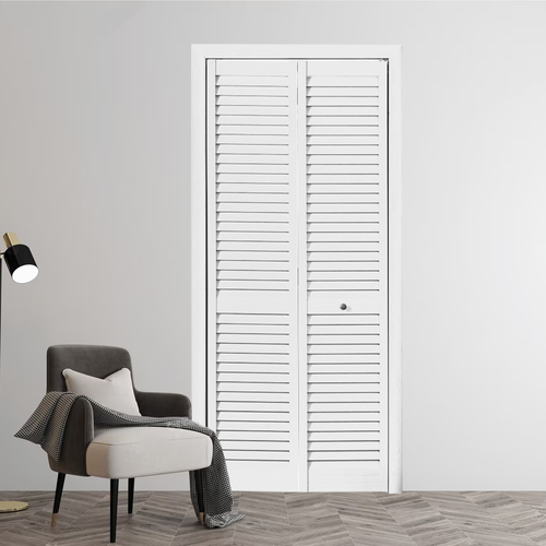 Дверь межкомнатная жалюзийная ПВХ раскладная Белая 703х2000