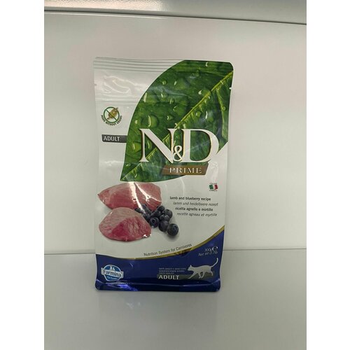 Сухой корм Farmina N &D Cat Lamb &Blueberry Adult для котят, с ягненком и черникой, 300 гр