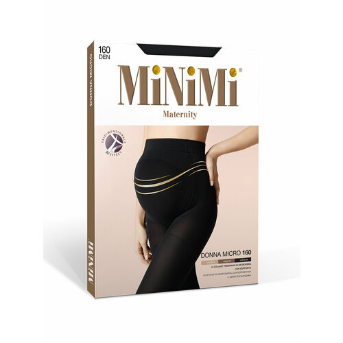 Колготки MiNiMi Donna Micro, 160 den, размер 3/M, черный, бежевый